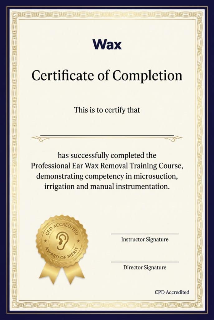 Wax CPD-accredited Certificate of Completion